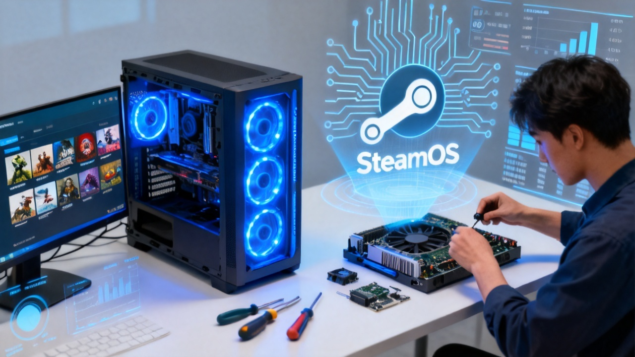 SteamOS开放安装：科技前沿下的PC游戏自由革命，Valve允许玩家自建Steam Machine配图