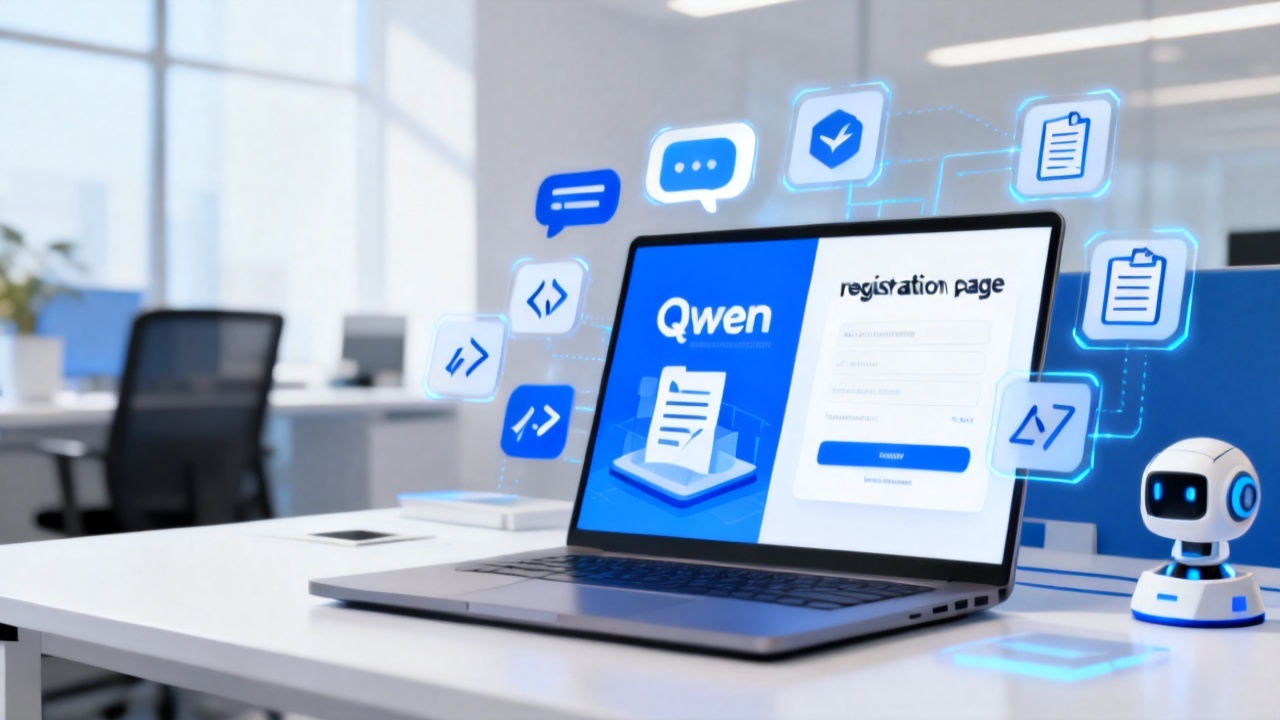 Qwen大模型注册全攻略:解锁AI办公新效率,2025必看科技动态配图