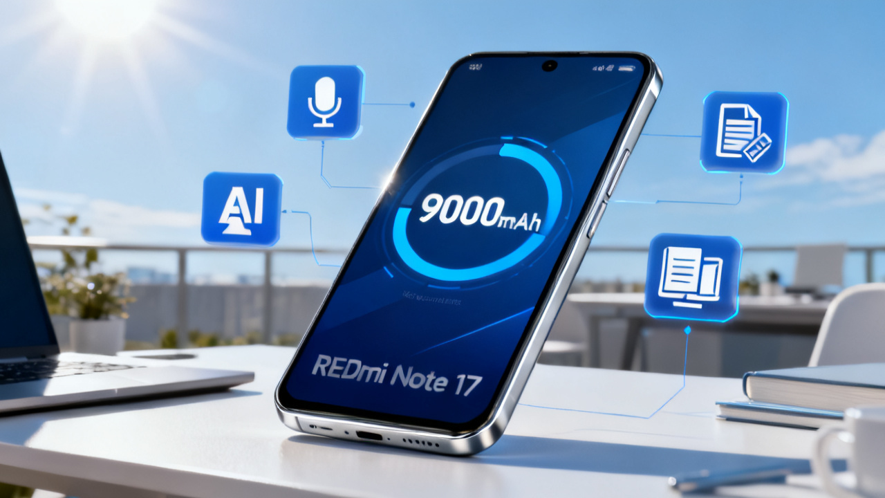 AI办公续航革命:REDMI Note 17系列9000mAh电池与骁龙6系芯片深度解读