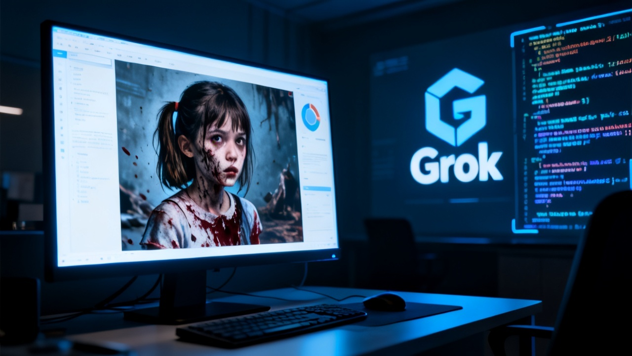 AI产品Grok被滥生成7000张儿童色情图：科技深度解析安全漏洞与监管危机配图