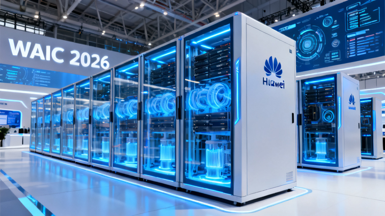 2026科技趋势前瞻:华为WAIC首展Atlas 950 SuperPoD,万亿参数大模型训练新标杆配图