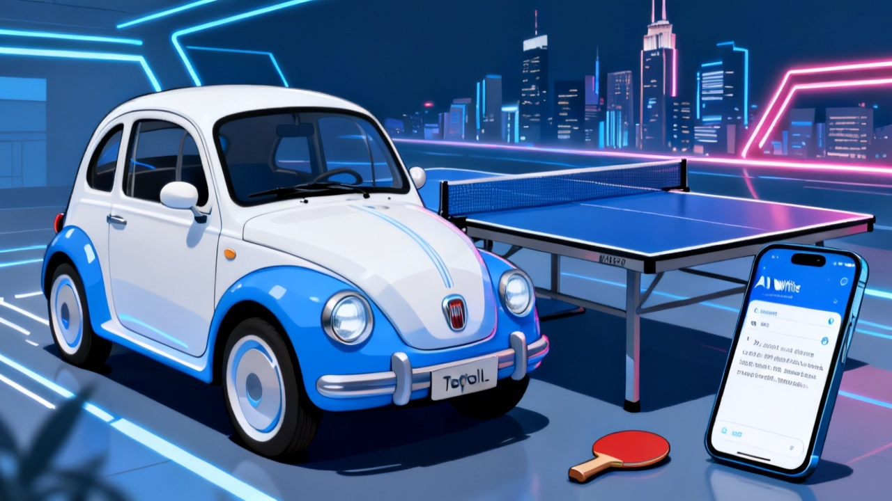 AI写作深度解析：美国最便宜电动车Fiat Topolino，时速19英里，比乒乓球桌还小