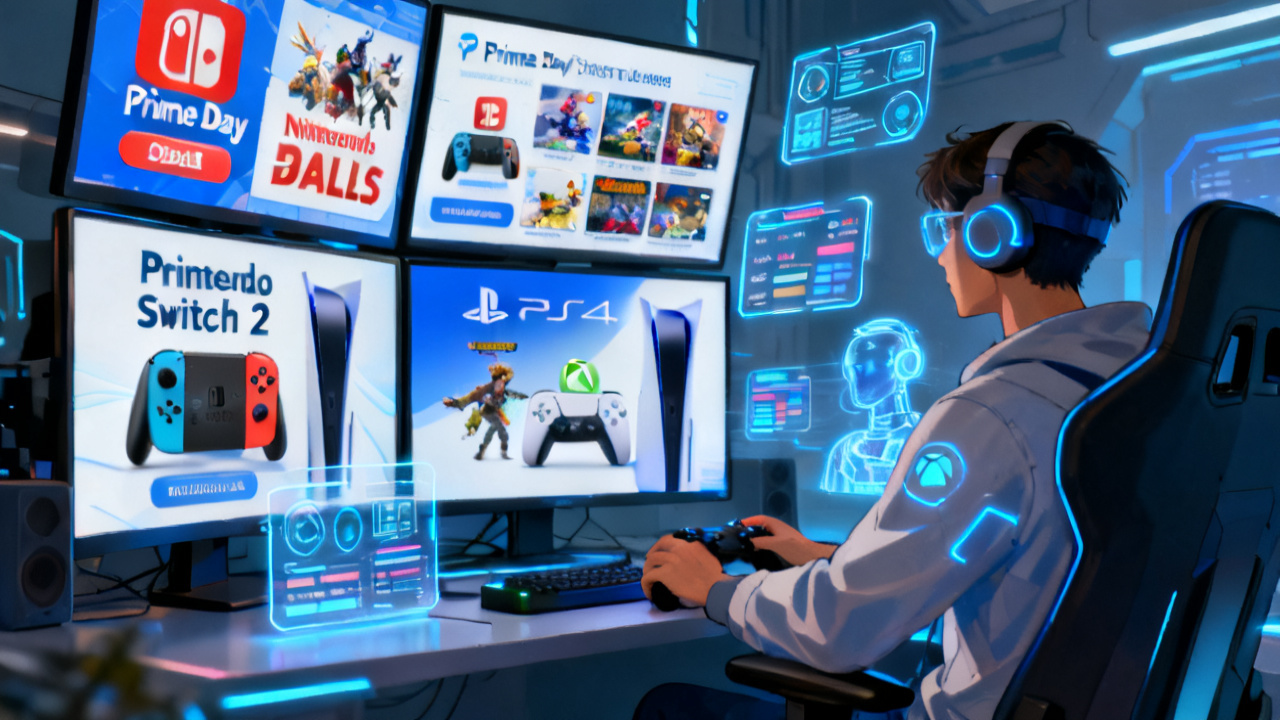 2025 Prime Day游戏狂欢:人工智能如何帮你淘到Switch 2、PS5与Xbox最低价?配图