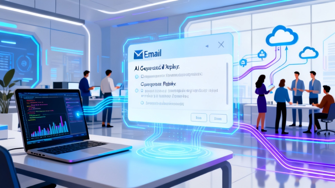 AI邮件赋能AI创业：智能通信如何成为新一代办公革命配图