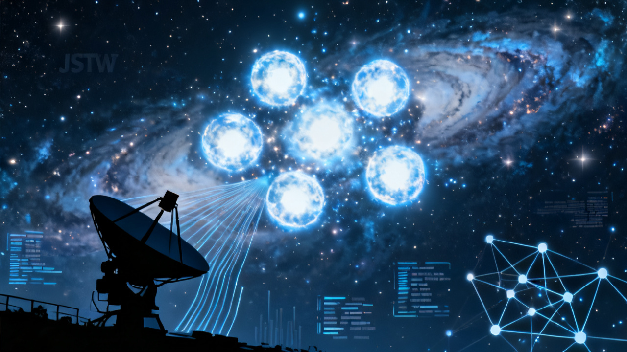 智能助手揭秘120亿年前星系大合并：6个星系正快速融合成巨无霸