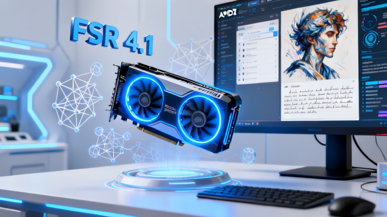 AMD FSR 4.1来了:AI写作与内容创作者的显卡新选择配图