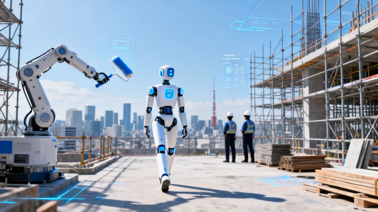 AI应用破局建筑业：日本清水建设2030年引入人形机器人，缓解劳动力危机配图