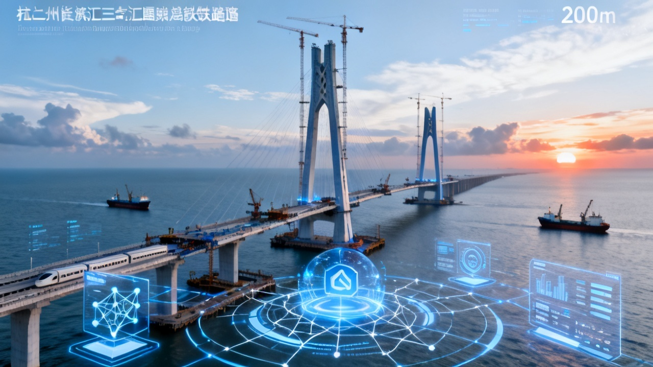 世界最长跨海铁路大桥主塔封顶:AI应用如何重塑超级工程?配图