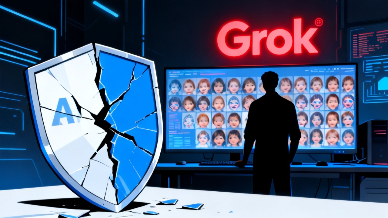 智能工具失控：男子用Grok生成7000张儿童色情图后自杀，AI安全警钟为谁而鸣？配图