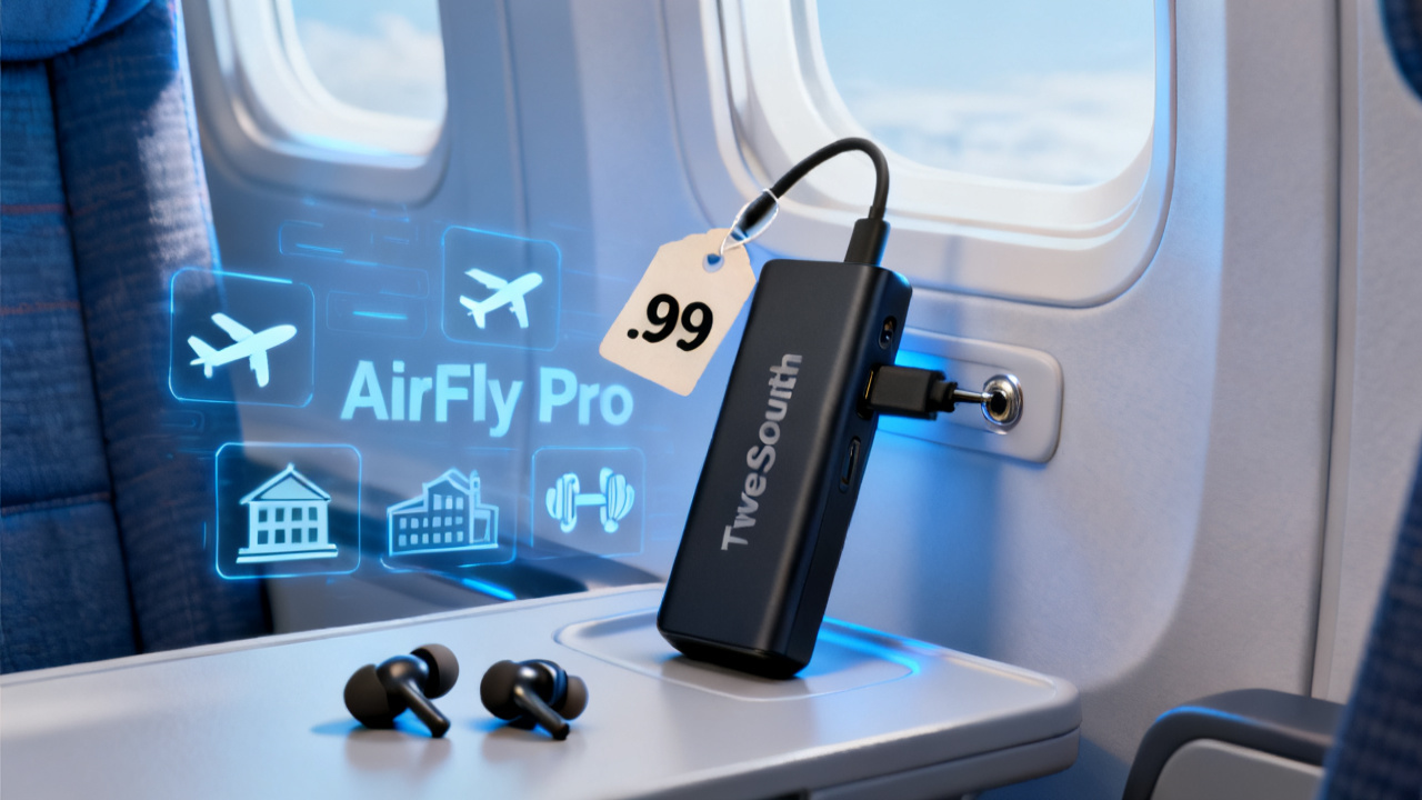 旅行效率提升秘器:AirFly Pro让无线耳机适配飞机娱乐系统,仅售40美元