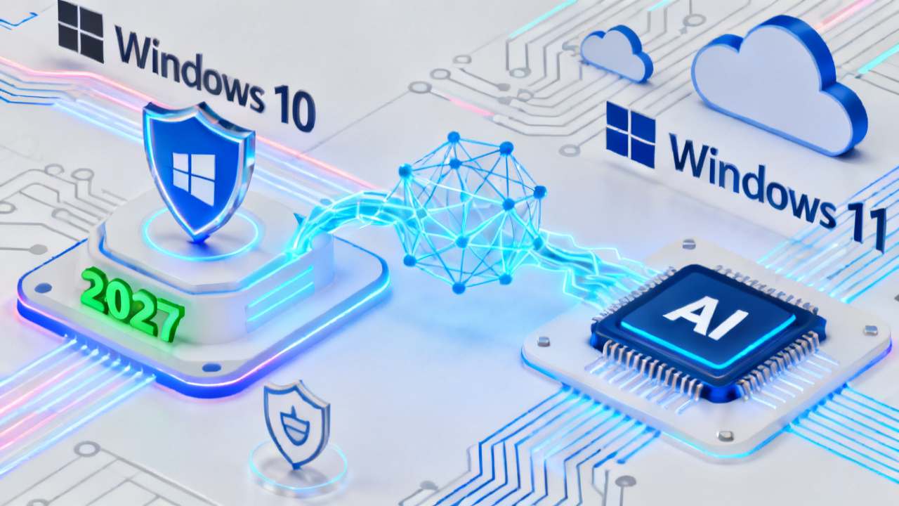 人工智能时代微软延长Win10安全更新：个人用户续命至2027年，企业转型何去何从？配图