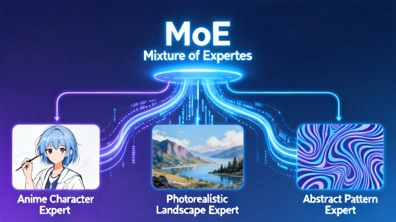 MoE大模型对比深度解析:AI绘画背后的“隐形引擎”如何引爆创作革命配图